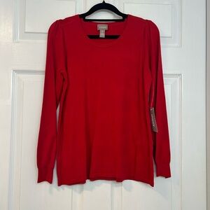 Chico's Red Long Sleeve Blouse